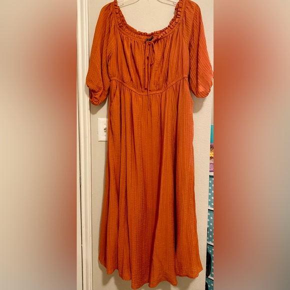 Torrid Textured Viscose Off-Shoulder Maxi Dress - Size 1X - NWT!!! - Picture 5 of 11